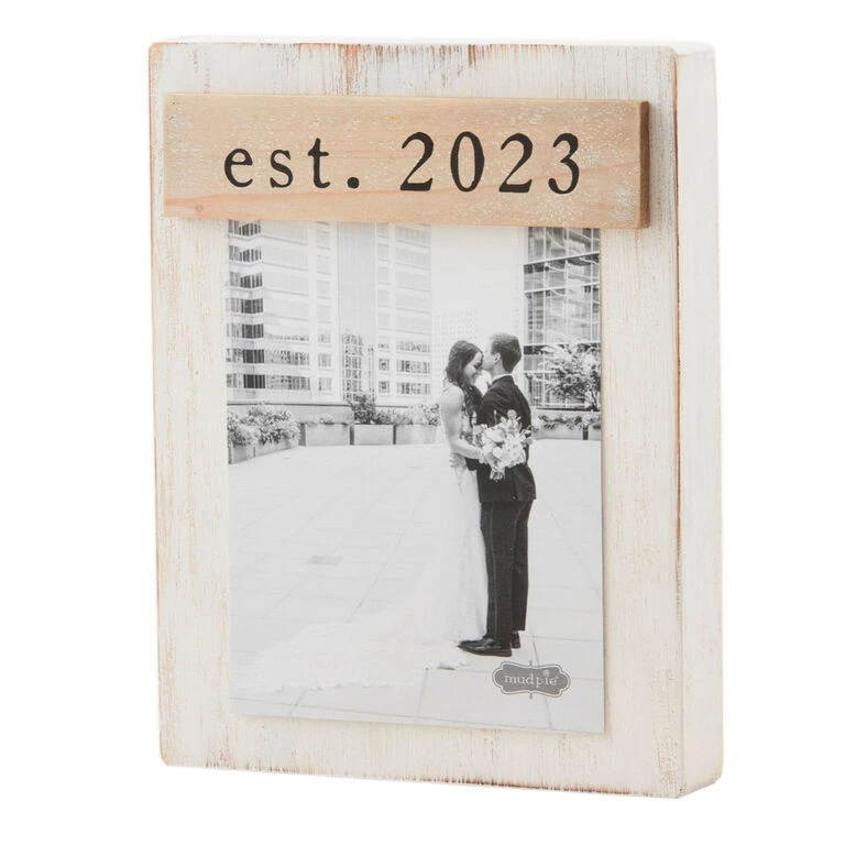 Mud Pie Est. 2023 Magnetic Wooden Block Frame 3 Mud Pie Est. 2023 Magnetic Wooden Block Frame
