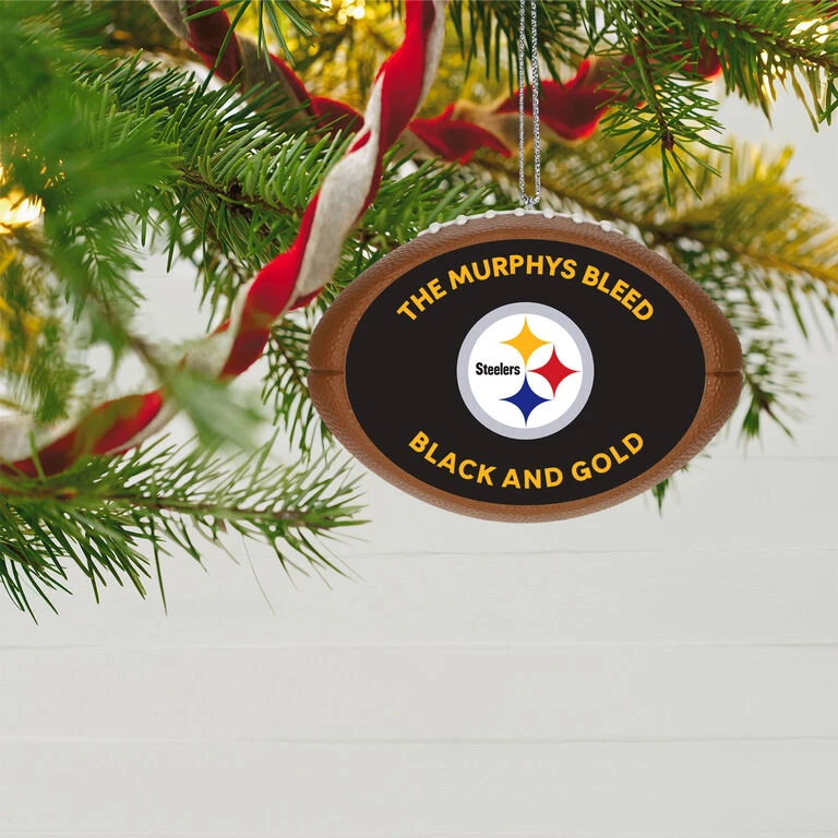 Hallmark NFL Football Pittsburgh Steelers Text Personalized Ornament 4 Hallmark NFL Football Pittsburgh Steelers Text Personalized Ornament - Image 2