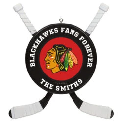 NHL Hockey Personalized Ornament, Chicago Blackhawks®