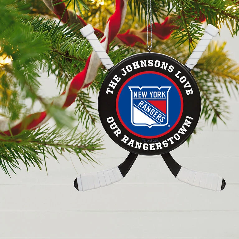 NHL Hockey Personalized Ornament, New York Rangers® 4 NHL Hockey Personalized Ornament, New York Rangers® - Image 2