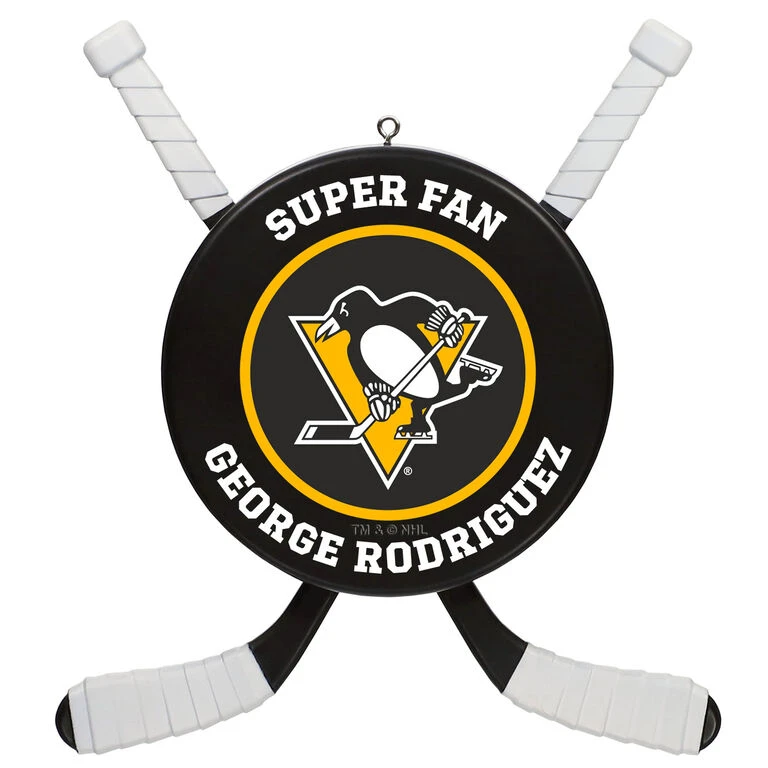 NHL Hockey Personalized Ornament, Pittsburgh Penguins® 3 NHL Hockey Personalized Ornament, Pittsburgh Penguins®