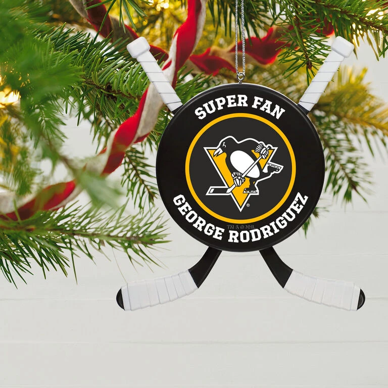 NHL Hockey Personalized Ornament, Pittsburgh Penguins® 4 NHL Hockey Personalized Ornament, Pittsburgh Penguins® - Image 2