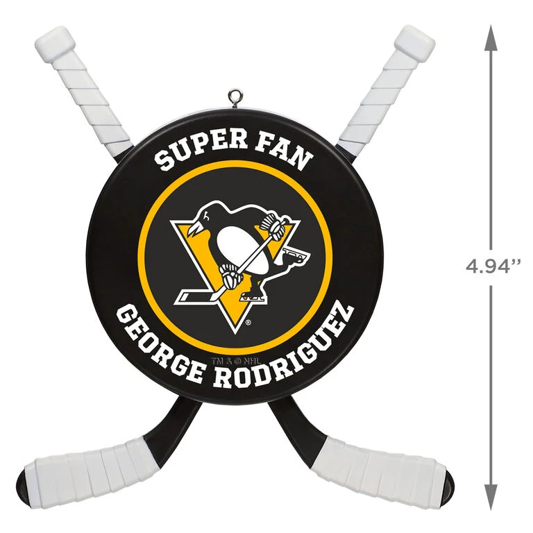 NHL Hockey Personalized Ornament, Pittsburgh Penguins® 5 NHL Hockey Personalized Ornament, Pittsburgh Penguins® - Image 3