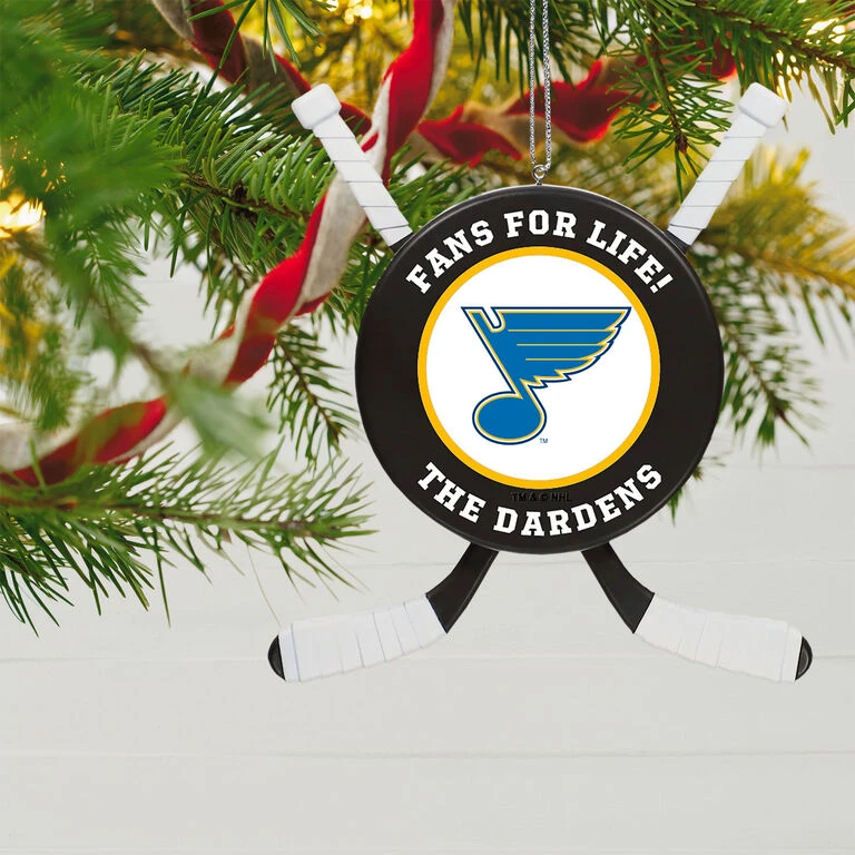 NHL Hockey Personalized Ornament, St. Louis Blues® 4 NHL Hockey Personalized Ornament, St. Louis Blues® - Image 2
