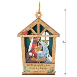 Hallmark A Child Is Born Nativity Papercraft Ornament -Hallmark online Shop Nativity Scene Wood and Paper Keepsake Ornament 1999QGO2759 03