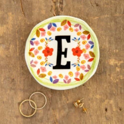 Natural Life Initial Trinket Dish, E