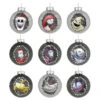 Hallmark Disney Tim Burton's The Nightmare Before Christmas Halloween Town Glass Ornaments, Set Of 9