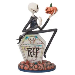 Enesco Jim Shore Disney The Nightmare Before Christmas Jack On Gravestone Figurine, 8.75"