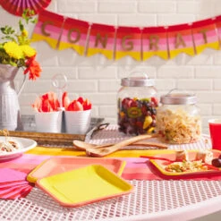 Hallmark Color Pop 96-Piece Tableware Basics Party Kit, Orange And Yellow -Hallmark online Shop Orange and Yellow Party in a Box Party Supplies 5CLP1001 03