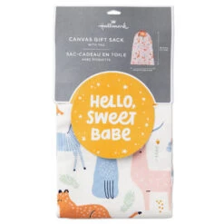 Hallmark 28" Pastel Animals Large Fabric Gift Bag With Tag -Hallmark online Shop Pastel Animals Fabric Gift Sack With Tag 1499EGB7167 07
