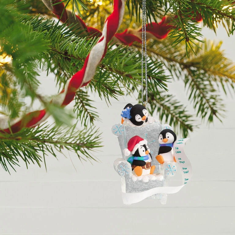 Hallmark Long Letter To Santa Penguin Ornament 4 Hallmark Long Letter To Santa Penguin Ornament - Image 2