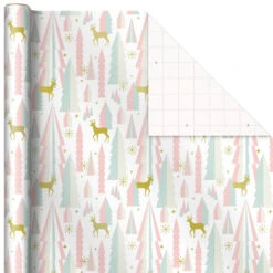 Hallmark Pink And Mint Assorted 3-Pack Christmas Wrapping Paper, 120 Sq. Ft. 11 Hallmark Pink And Mint Assorted 3-Pack Christmas Wrapping Paper, 120 Sq. Ft. -Hallmark online Shop Pink and Mint Christmas Wrapping Paper Assortment 5JXW1083 03