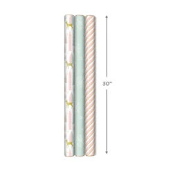 Hallmark Pink And Mint Assorted 3-Pack Christmas Wrapping Paper, 120 Sq. Ft. 15 Hallmark Pink And Mint Assorted 3-Pack Christmas Wrapping Paper, 120 Sq. Ft. -Hallmark online Shop Pink and Mint Christmas Wrapping Paper Assortment 5JXW1083 07