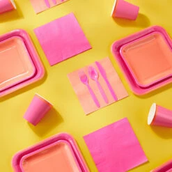 Hallmark Color Pop 96-Piece Tableware Basics Party Kit, Pink And Orange 7 Hallmark Color Pop 96-Piece Tableware Basics Party Kit, Pink And Orange -Hallmark online Shop Pink and Orange Party in a Box Party Supplies 5CLP1002 03