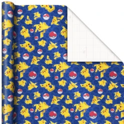 Hallmark Assorted Pokémon Wrapping Paper 3-Pack, 60 Sq. Ft. -Hallmark online Shop Pokmon Wrapping Paper for Kids Birthdays 5EWR2645 04