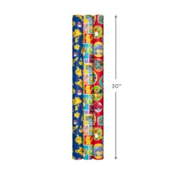 Hallmark Assorted Pokémon Wrapping Paper 3-Pack, 60 Sq. Ft. -Hallmark online Shop Pokmon Wrapping Paper for Kids Birthdays 5EWR2645 09