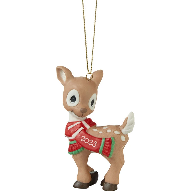 Precious Moments Oh Deer Christmas Is Here! 2023 Ornament, 3.5" 3 Precious Moments Oh Deer Christmas Is Here! 2023 Ornament, 3.5"