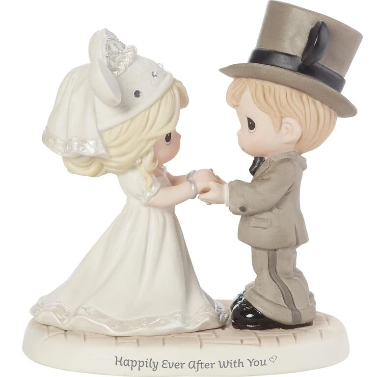 Precious Moments Happily Ever After Disney Wedding Couple Figurine, 6" 3 Precious Moments Happily Ever After Disney Wedding Couple Figurine, 6"