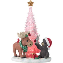 Precious Moments It Moose Be Christmastime Light-Up Figurine, 8" -Hallmark online Shop Precious Moments Moose and Bear LightUp Figurine 231405 02