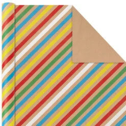 Hallmark Primary Birthday 3-Pack Kraft Wrapping Paper, 105 Sq. Ft. Total -Hallmark online Shop Primary Birthday 3Pack Kraft Wrapping Paper 5EWR6409 05
