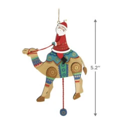 Hallmark Pull-String Camel With Santa Wood Ornament -Hallmark online Shop PullString Camel With Santa Keepsake Ornament 2499QGO2977 03