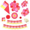 Hallmark Color Pop Party Decor Kit, Warm Ombré Stripe -Hallmark online Shop Red Pink and Yellow Party Supplies Banner Decor 5CLP1015 01