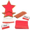 Hallmark Color Pop 60-Piece Tableware Premium Party Kit, Red Star -Hallmark online Shop Red Star Shape Plates Party in a Box Supplies 5CLP1013 01