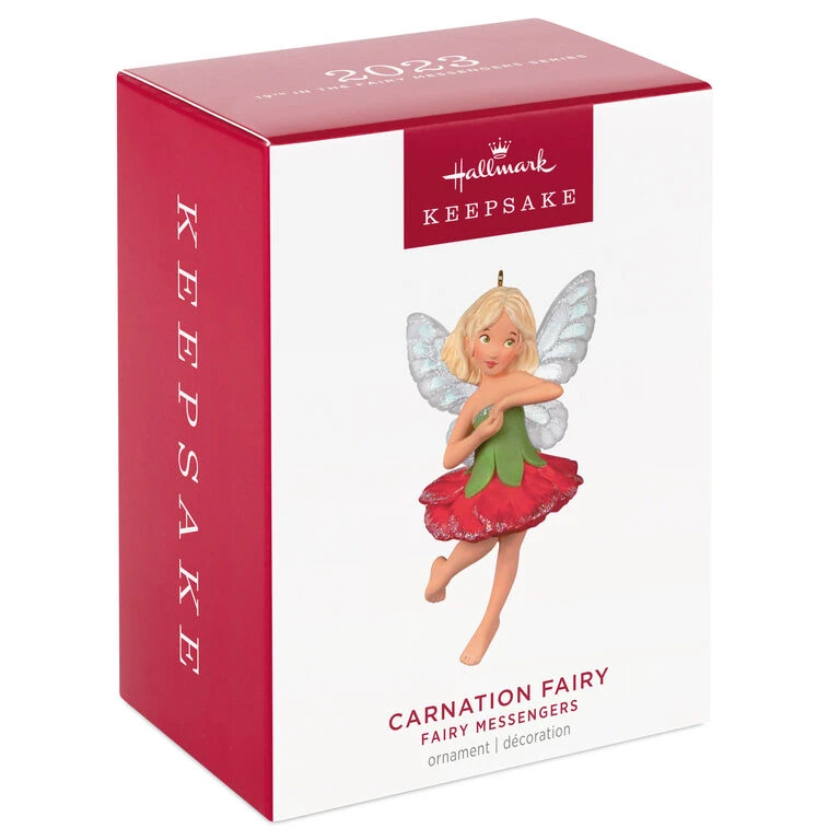 Hallmark Fairy Messengers Carnation Fairy Ornament 6 Hallmark Fairy Messengers Carnation Fairy Ornament - Image 4