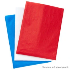 Hallmark Red/White/Blue 3-Pack Bulk Tissue Paper, 120 Sheets -Hallmark online Shop RedWhiteBlue 3Pack Bulk Tissue Paper 5TIS1140 04
