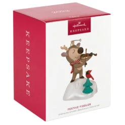 Hallmark Festive Fiddler Musical Ornament -Hallmark online Shop Reindeer Playing Violin Musical Keepsake Ornament 2199QGO2937 04