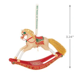 Hallmark 50 Years Of Memories Rocking Horse Special Edition Porcelain Ornament -Hallmark online Shop Rocking Horse 50 Years Keepsake Ornament 2599QGO2507 03