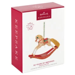 Hallmark 50 Years Of Memories Rocking Horse Special Edition Porcelain Ornament -Hallmark online Shop Rocking Horse 50 Years Keepsake Ornament 2599QGO2507 04