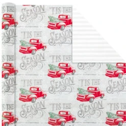 Hallmark Rustic Winter 3-Pack Reversible Metallic Christmas Wrapping Paper, 120 Sq. Ft. -Hallmark online Shop Rustic Winter Reversible Christmas Wrapping Paper 5JXW1034 04