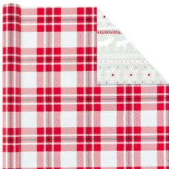 Hallmark Rustic Winter 3-Pack Reversible Metallic Christmas Wrapping Paper, 120 Sq. Ft. -Hallmark online Shop Rustic Winter Reversible Christmas Wrapping Paper 5JXW1034 05