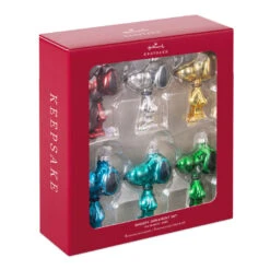 Hallmark The Peanuts® Gang Snoopy Glass Ornaments, Set Of 6 -Hallmark online Shop Set of 6 Colored Glass Snoopy Keepsake Ornaments 2499QSB6329 04
