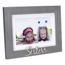 Malden Sisters Gray Distressed Wood Picture Frame, 4x6/5x7 5 Malden Sisters Gray Distressed Wood Picture Frame, 4x6/5x7 -Hallmark online Shop Sisters Gray Wood Matted Picture Frame 332346 02