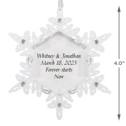 Hallmark Sparkling Snowflake Text Personalized Metal Ornament 7 Hallmark Sparkling Snowflake Text Personalized Metal Ornament -Hallmark online Shop Snowflake Text Personalized Keepsake Ornament 2499QHE2012B1 03