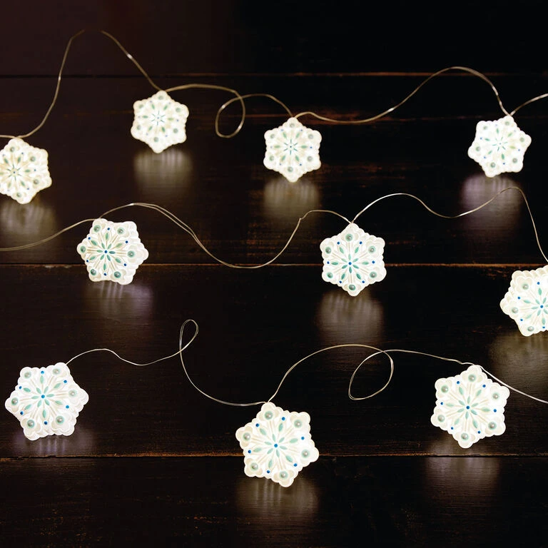 Hallmark Snowflake 10-Light Christmas String Lights, 10' 4 Hallmark Snowflake 10-Light Christmas String Lights, 10' - Image 2