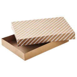 Hallmark Snowflakes And Stripes 12-Pack Designed Brown Shirt Boxes -Hallmark online Shop Snowflakes and Stripes 12Pack Designed Shirt Boxes 5XBC1123 04