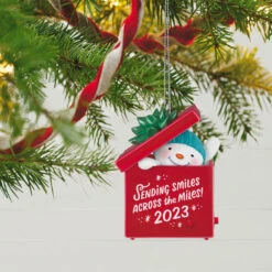 Hallmark Smiles Across The Miles 2023 Recordable Sound Ornament 9 Hallmark Smiles Across The Miles 2023 Recordable Sound Ornament -Hallmark online Shop Snowman in Red Present Keepsake Ornament 2499QGO2619 02