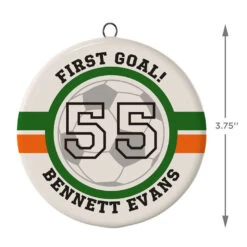 Soccer Ceramic Circle Personalized Ornament -Hallmark online Shop Soccer Ceramic Circle Personalized Ornament 1999QHE1711B113 03