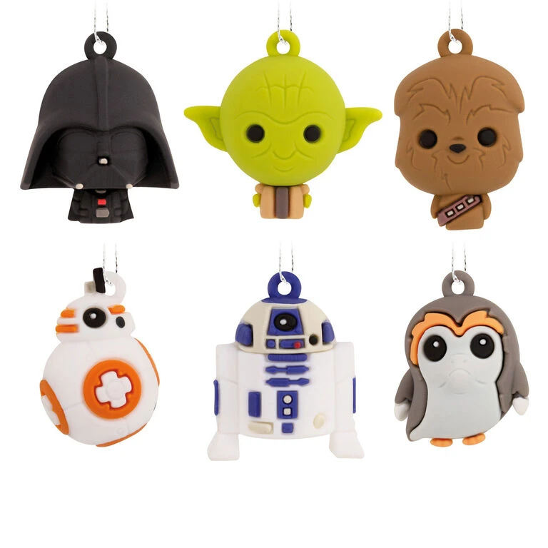Mini Star Wars™ Shatterproof Hallmark Ornaments, Set Of 6 3 Mini Star Wars™ Shatterproof Hallmark Ornaments, Set Of 6