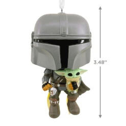 Star Wars The Mandalorian™ With Grogu™ Funko POP!® Hallmark Ornament 9 Star Wars The Mandalorian™ With Grogu™ Funko POP!® Hallmark Ornament -Hallmark online Shop Star Wars The Mandalorian With Grogu Funko POP Christmas Ornament 3HCM1103 03
