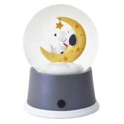Hallmark Peanuts® Snoopy Sweet Dreams Snow Globe With Light 7 Hallmark Peanuts® Snoopy Sweet Dreams Snow Globe With Light -Hallmark online Shop Sweet Dreams Snoopy on Yellow Moon Water Globe 1BBY4760 03