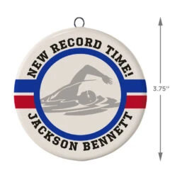 Swimming Ceramic Circle Personalized Ornament -Hallmark online Shop Swimming Ceramic Circle Personalized Ornament 1999QHE1711B108 03