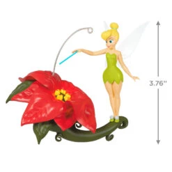 Hallmark Disney Tinker Bell Pixie-Dusted Poinsettia Ornament -Hallmark online Shop Tinker Bell on Flower Keepsake Ornament 2099QXD6637 03