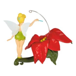 Hallmark Disney Tinker Bell Pixie-Dusted Poinsettia Ornament -Hallmark online Shop Tinker Bell on Flower Keepsake Ornament 2099QXD6637 06