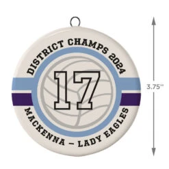 Volleyball Ceramic Circle Personalized Ornament -Hallmark online Shop Volleyball Ceramic Circle Personalized Ornament 1999QHE1711B109 03