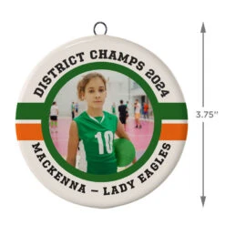 Volleyball Ceramic Circle Personalized Photo Ornament -Hallmark online Shop Volleyball Ceramic Circle Personalized Photo Ornament 1999QHE1711B102 03