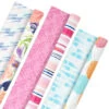 Hallmark Watercolor Tones 3-Pack Reversible Wrapping Paper, 75 Sq. Ft. Total 1 Hallmark Watercolor Tones 3-Pack Reversible Wrapping Paper, 75 Sq. Ft. Total -Hallmark online Shop Watercolor Tones 3Pack Reversible Wrapping Paper 5EWR6405 01